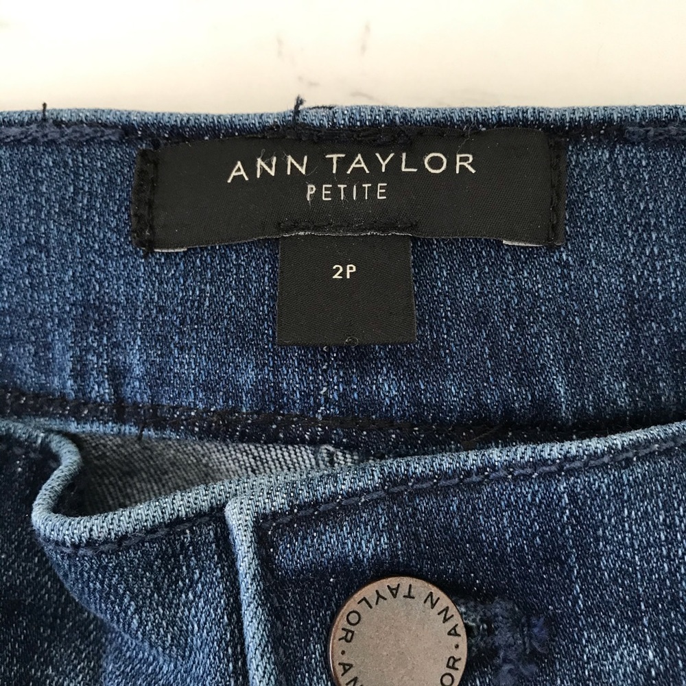 Ann Taylor Side Striped The Skinny Blue Jeans 2P - Picture 6 of 7